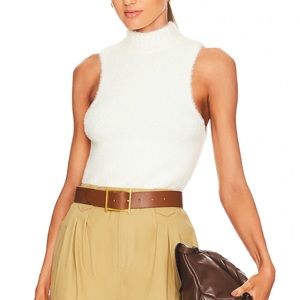 LPA basil sweater vest white
